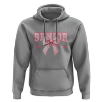 Funny Senior EST 2025 Graduation Coquette Hoodie