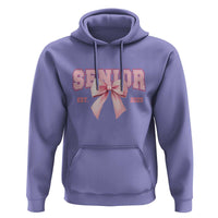 Funny Senior EST 2025 Graduation Coquette Hoodie