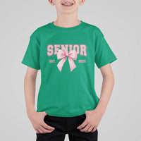 Funny Senior EST 2025 Graduation Coquette T Shirt For Kid