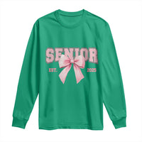 Funny Senior EST 2025 Graduation Coquette Long Sleeve Shirt