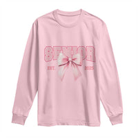 Funny Senior EST 2025 Graduation Coquette Long Sleeve Shirt