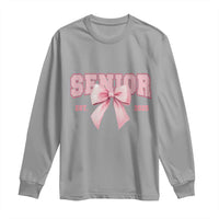 Funny Senior EST 2025 Graduation Coquette Long Sleeve Shirt