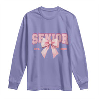 Funny Senior EST 2025 Graduation Coquette Long Sleeve Shirt