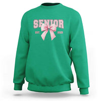 Funny Senior EST 2025 Graduation Coquette Sweatshirt