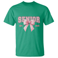 Funny Senior EST 2025 Graduation Coquette T Shirt