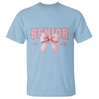 Funny Senior EST 2025 Graduation Coquette T Shirt