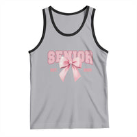 Funny Senior EST 2025 Graduation Coquette Tank Top