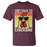 Funny Yep I Talk To Chickens T Shirt Chicken Buffs Farmyard Animal Lover