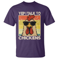 Funny Yep I Talk To Chickens T Shirt Chicken Buffs Farmyard Animal Lover