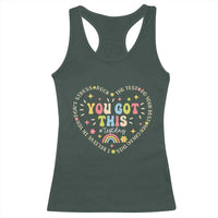 Funny Test Day You Got This Racerback Tank Top Testing Day Rock The Test Do Your Best Heart