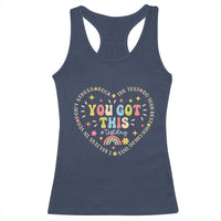 Funny Test Day You Got This Racerback Tank Top Testing Day Rock The Test Do Your Best Heart