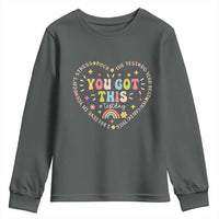 Funny Test Day You Got This Youth Sweatshirt Testing Day Rock The Test Do Your Best Heart
