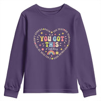 Funny Test Day You Got This Youth Sweatshirt Testing Day Rock The Test Do Your Best Heart
