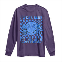 I Wear Blue For Child Abuse Awareness Month Long Sleeve Shirt