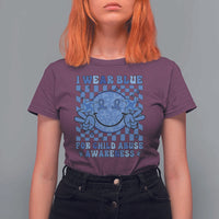 I Wear Blue For Child Abuse Awareness Month T Shirt For Women
