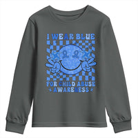 I Wear Blue For Child Abuse Awareness Month Youth Sweatshirt