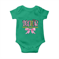 Funny Senior EST 2027 Graduation Baby Onesie Twenty Twenty Seven Pink Bow