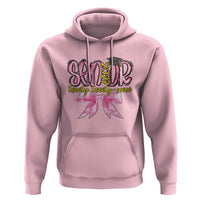 Funny Senior EST 2027 Graduation Hoodie Twenty Twenty Seven Pink Bow