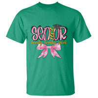 Funny Senior EST 2027 Graduation T Shirt Twenty Twenty Seven Pink Bow
