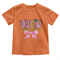 Funny Senior EST 2027 Graduation Toddler T Shirt Twenty Twenty Seven Pink Bow