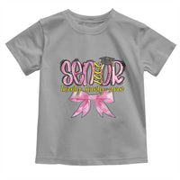 Funny Senior EST 2027 Graduation Toddler T Shirt Twenty Twenty Seven Pink Bow