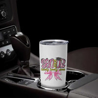 Funny Senior EST 2027 Graduation Tumbler Cup Twenty Twenty Seven Pink Bow