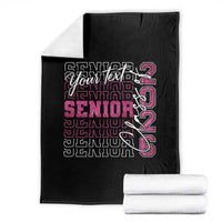 Personalized Senior 2026 Throw Blanket Custom Text Class Of 2026 Graduation Glitter Print - Wonder Print Shop