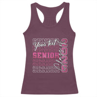 Personalized Senior 2026 Racerback Tank Top Custom Text Class Of 2026 Graduation Glitter Print - Wonder Print Shop
