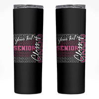 Personalized Senior 2026 Skinny Tumbler Custom Text Class Of 2026 Graduation Glitter Print - Wonder Print Shop