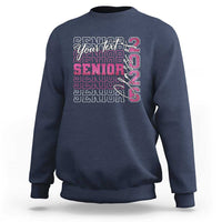 Personalized Senior 2026 Sweatshirt Custom Text Class Of 2026 Graduation Glitter Print - Wonder Print Shop