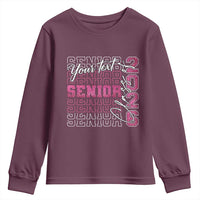 Personalized Senior 2026 Youth Sweatshirt Custom Text Class Of 2026 Graduation Glitter Print - Wonder Print Shop