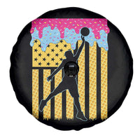 Basketball Ice Cream Drip American Flag Youth Players Spare Tire Cover
