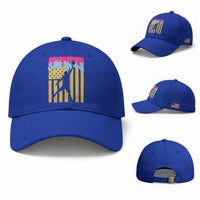 Basketball Ice Cream Drip American Flag Youth Players Baseball Cap