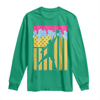Basketball Ice Cream Drip American Flag Youth Players Long Sleeve Shirt