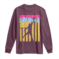 Basketball Ice Cream Drip American Flag Youth Players Long Sleeve Shirt
