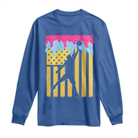 Basketball Ice Cream Drip American Flag Youth Players Long Sleeve Shirt