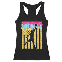 Basketball Ice Cream Drip American Flag Youth Players Racerback Tank Top