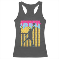 Basketball Ice Cream Drip American Flag Youth Players Racerback Tank Top