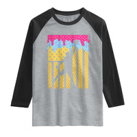 Basketball Ice Cream Drip American Flag Youth Players Raglan Shirt