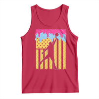 Basketball Ice Cream Drip American Flag Youth Players Tank Top