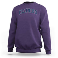 Illinois Sports Fan Vintage Bold Throwback IL State Sweatshirt