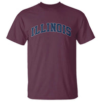 Illinois Sports Fan Vintage Bold Throwback IL State T Shirt