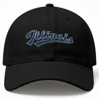 Illinois Varsity Script Classic Sports Jersey Style Baseball Cap