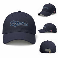 Illinois Varsity Script Classic Sports Jersey Style Baseball Cap