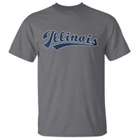 Illinois Varsity Script Classic Sports Jersey Style T Shirt