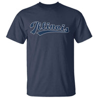 Illinois Varsity Script Classic Sports Jersey Style T Shirt