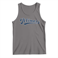 Illinois Varsity Script Classic Sports Jersey Style Tank Top