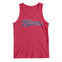 Illinois Varsity Script Classic Sports Jersey Style Tank Top