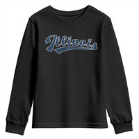 Illinois Varsity Script Classic Sports Jersey Style Youth Sweatshirt