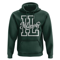 Illinois Sports Fan Hoodie Varsity Aesthetic IL State Pride